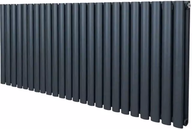 Monstershop Oval Column Radiator in Anthracite Grey, H: 144 cm, W: 60 cm – 1