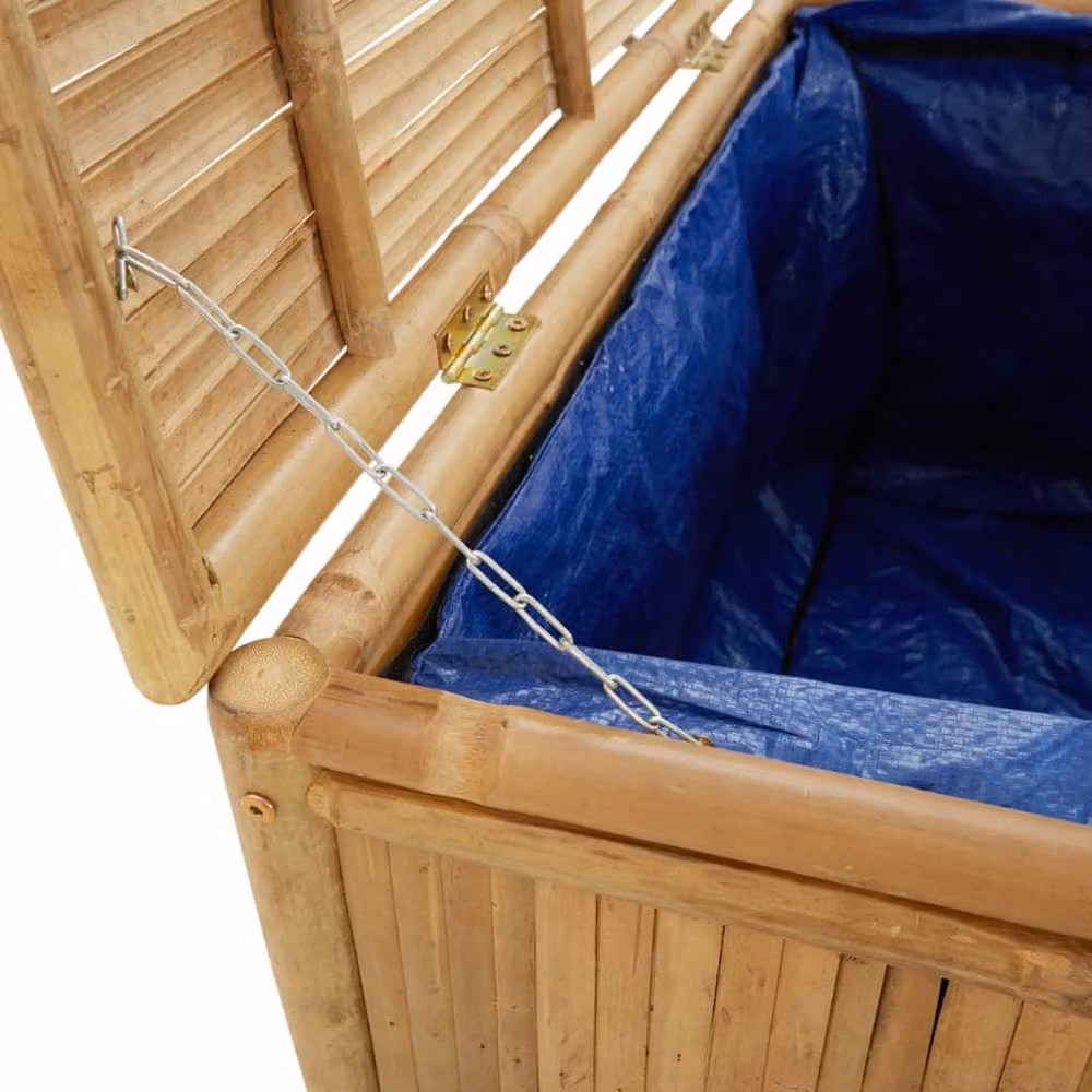 Berkfield Home Garden Storage Box in Brown Bamboo, W/D/H: 60 x 52 x 55 cm – 3