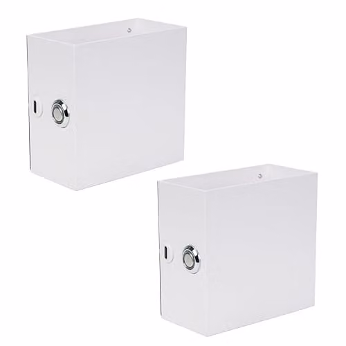 ValueLights Pair of White Magnetic Easy Fit Wall Lights with Touch Control and USB Rechargeable Functionality