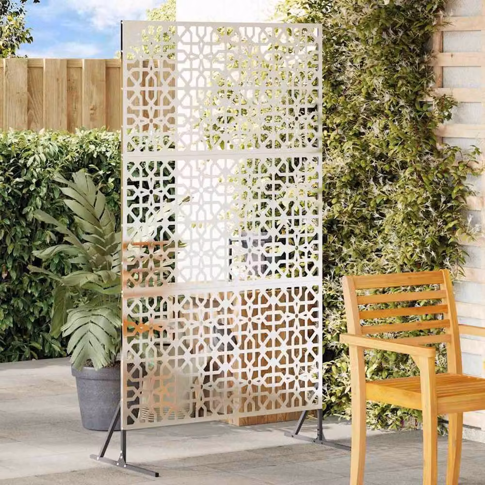 Berkfield Home Stainless Steel Privacy Screen in Silver, W/D/H: 100 x 50 x 180 cm – 2