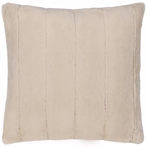 Paoletti Empress Faux Fur Velvet Decorative Cushion in Beige, W/D/H: 45 x 45 x 45 cm – 1