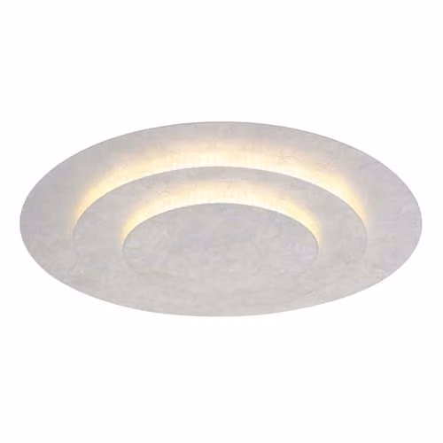 Globo Lighting Modern Round LED Ceiling Light in Silver, 40 W, 2400 lm, Warm White, D 49 x H 7.5 cm – 1