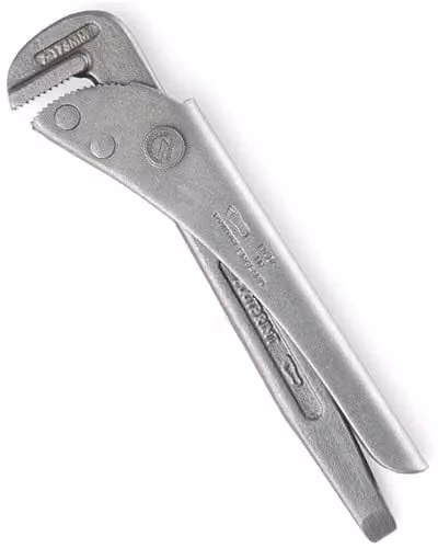 Footprint Original Adjustable Pipe Wrench, 7 Inch/178mm Heavy Duty Drop Forged High Carbon Steel Silver