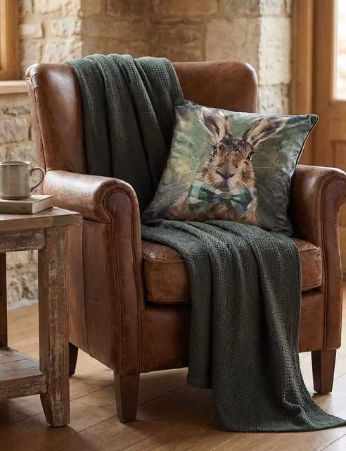 MM Linen Multicolour Hare Tie Cushion