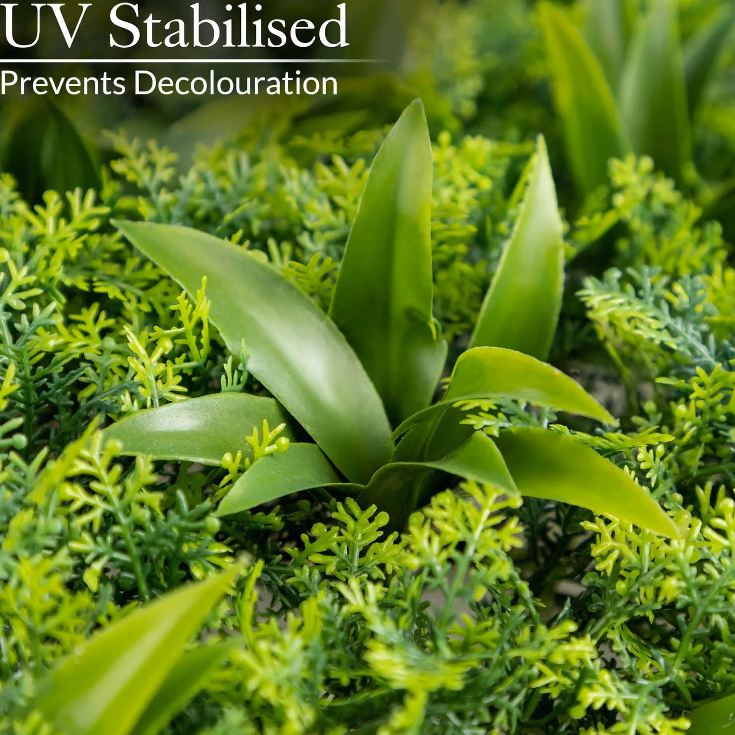 Christow Artificial Foliage Living Wall Panels Green, 4 x 50 x 50 cm – 3