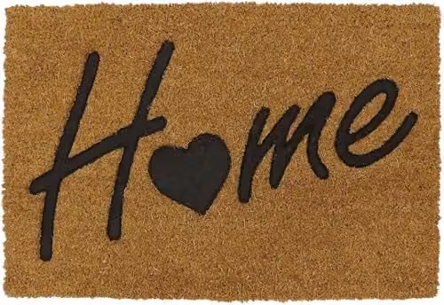 MANTRARAJ Coir Entrance Door Mat, Brown, W/D/H: 60 x 40 x 1.5 cm