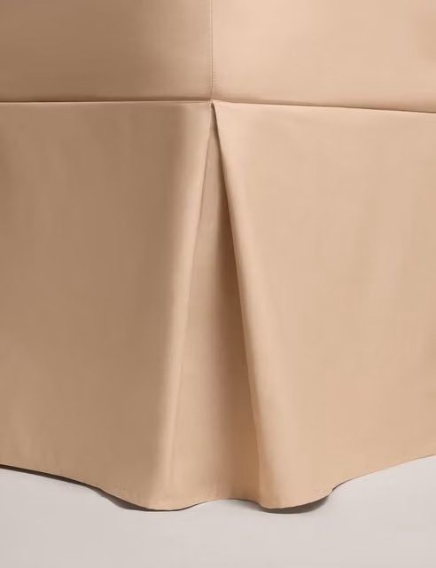 M&S Pure Egyptian Cotton Valance Sheet in Biscuit Beige