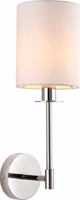 Perch & Parrow Cassidy Classic Wall Light in Nickel and White