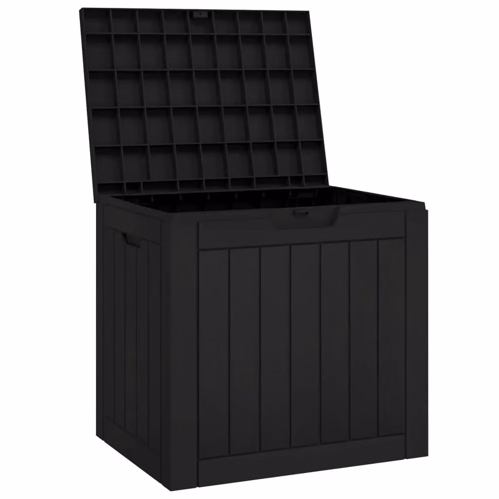 Berkfield Home Garden Storage Box in Black Polypropylene, W/D/H: 55.5 x 43 x 53 cm – 4