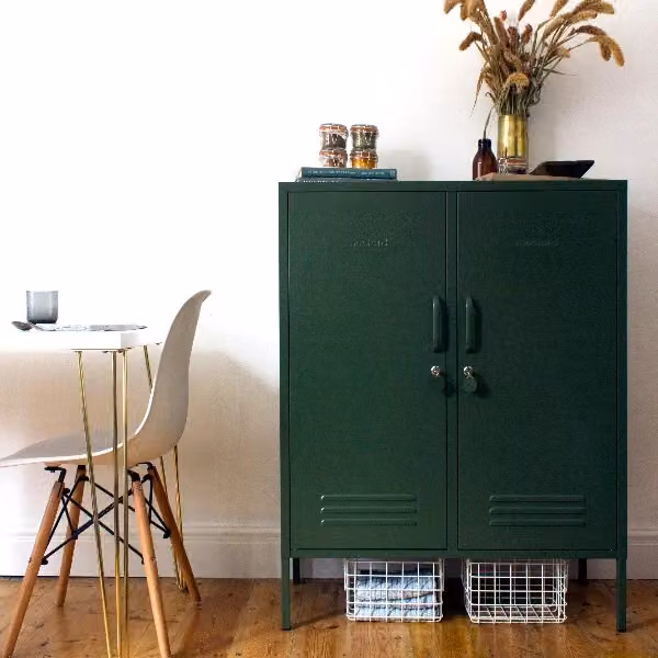 Mustard Made The Midi Storage Locker in Green, H 111.0 x W 40.0 x D 85.0 cm – 2