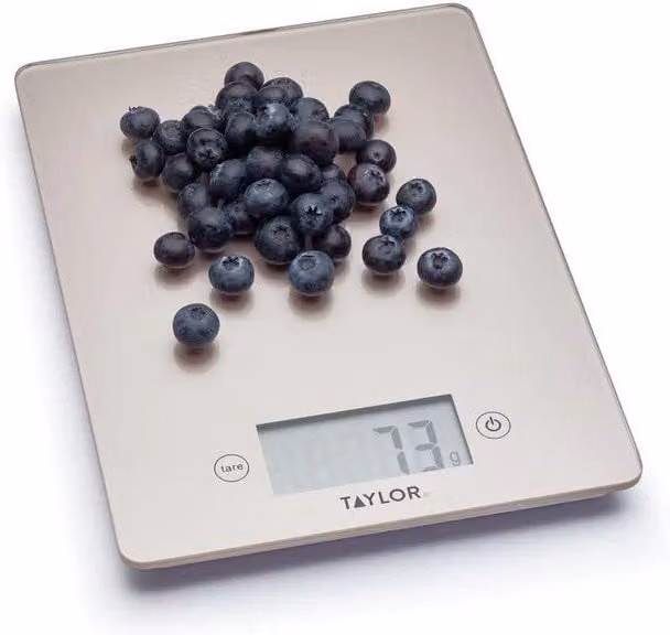 Taylor Digital Glass Kitchen Scales with Bronze Finish, 5kg Capacity