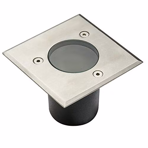 CGC Lighting MYAH Square Small Single Silver Stainless Steel Inground Garden and Decking Light – 2