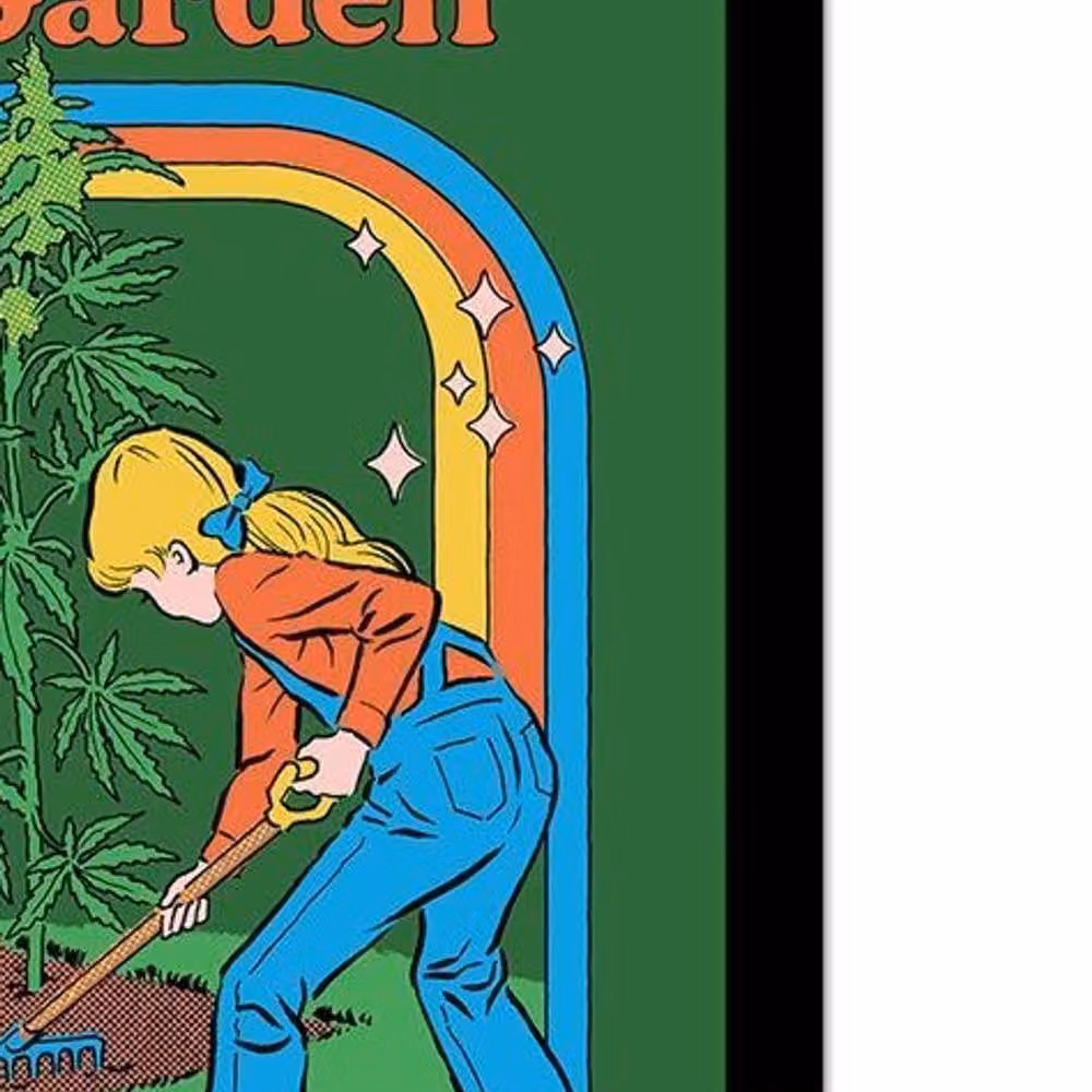 Steven Rhodes Let's Plant A Magical Garden Framed Poster in Light Green – 2