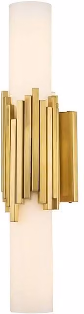 Netlighting Marvele Contemporary Up & Down Wall Lamp in Aged Brass and Gold with 2x G9 Bulbs, IP44 Rated – 1