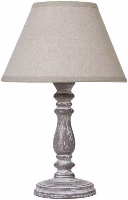 Lemon Pavilion Furniture and Decor Setia Column Table Lamp with Linen Shade in White and Natural White, W/D/H: 10 x 10 x 24 cm – 1