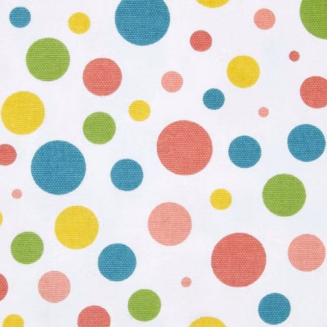 Homescapes Multi-Colour Pink Polka Dot Pure Cotton Fabric for Children