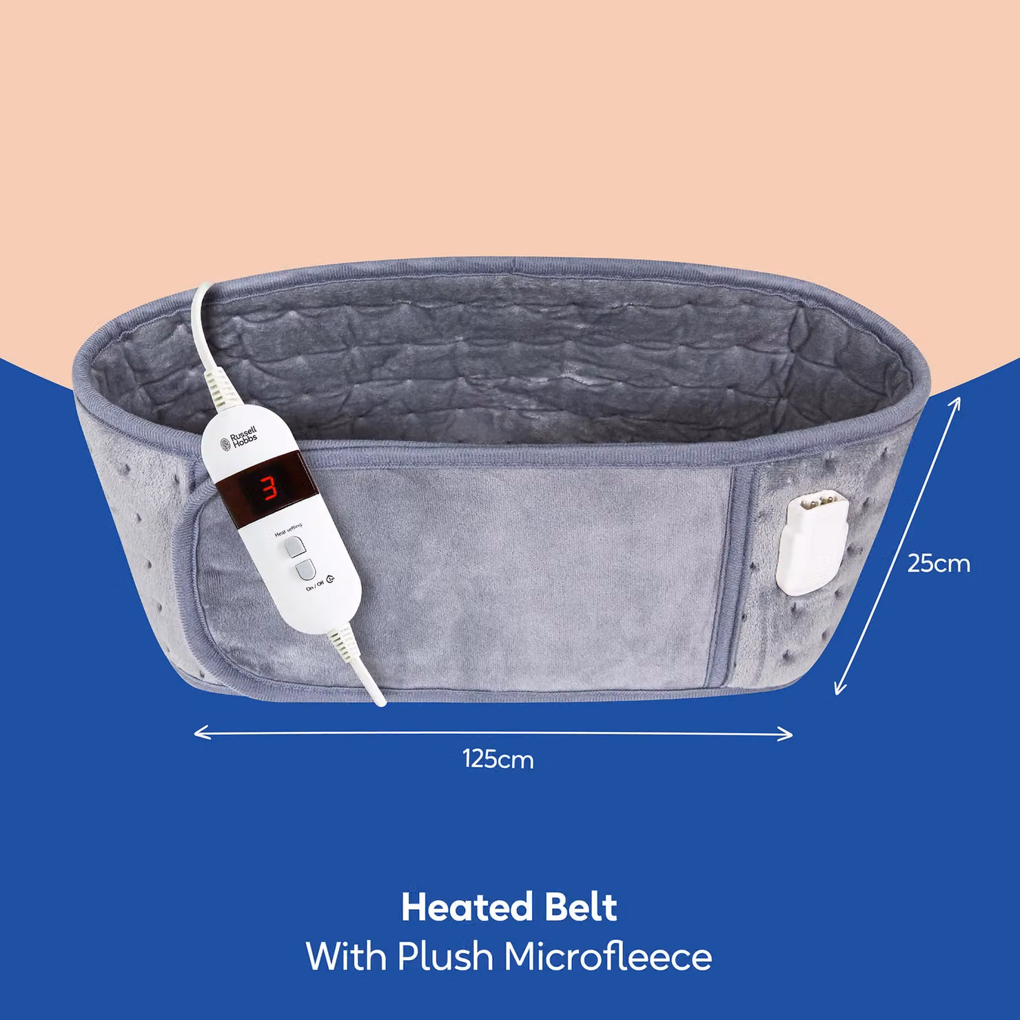 Russell Hobbs RHHB1011 Heated Belt Electric Heater Pad 60W with 3 Heat Settings in Grey – 2
