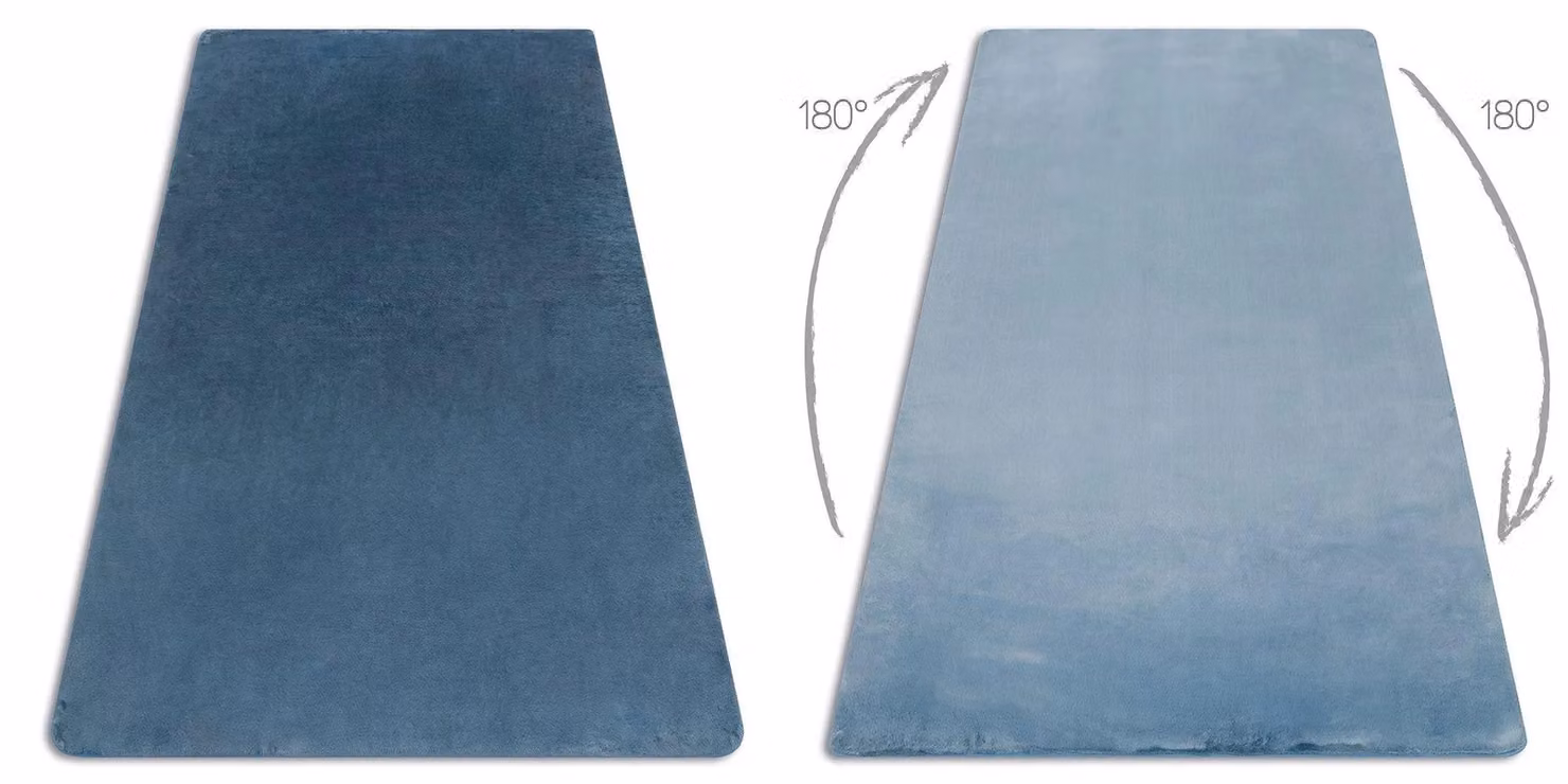 RugsX Posh Modern Blue Rectangular Polyester Rug, W: 160 cm, L: 220 cm – 2