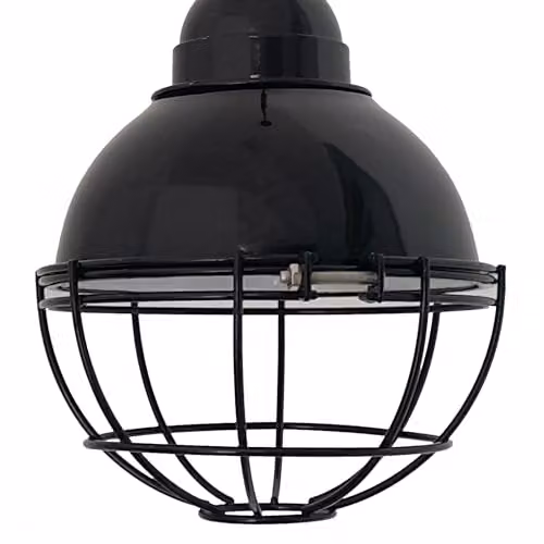 Netlighting Claire Dome Metal Pendant Light, Black, E27 – 2