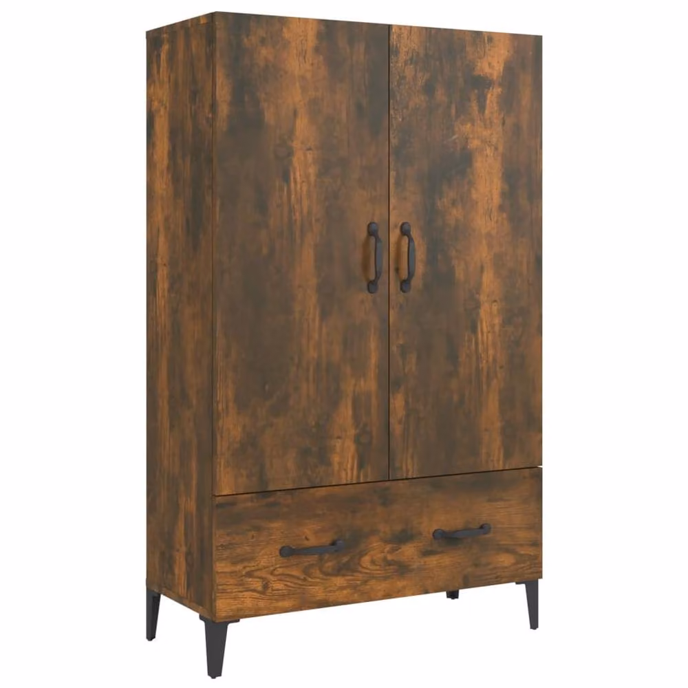Berkfield Home Smoked Oak Highboard in Brown, W/D/H: 70 x 31 x 115 cm – 2