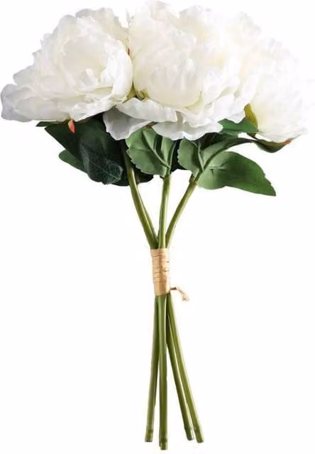 KDMD Essential Cream Peony Bouquet 2 Pack in White