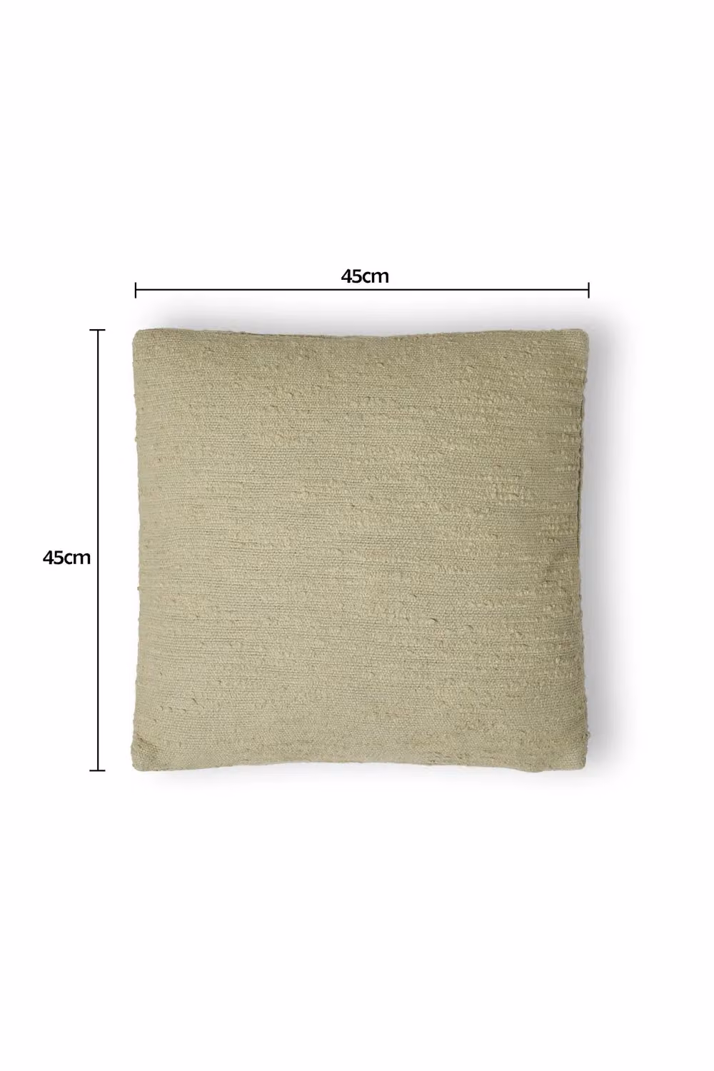 BHS Green Textured Slub Square Cushion – 2