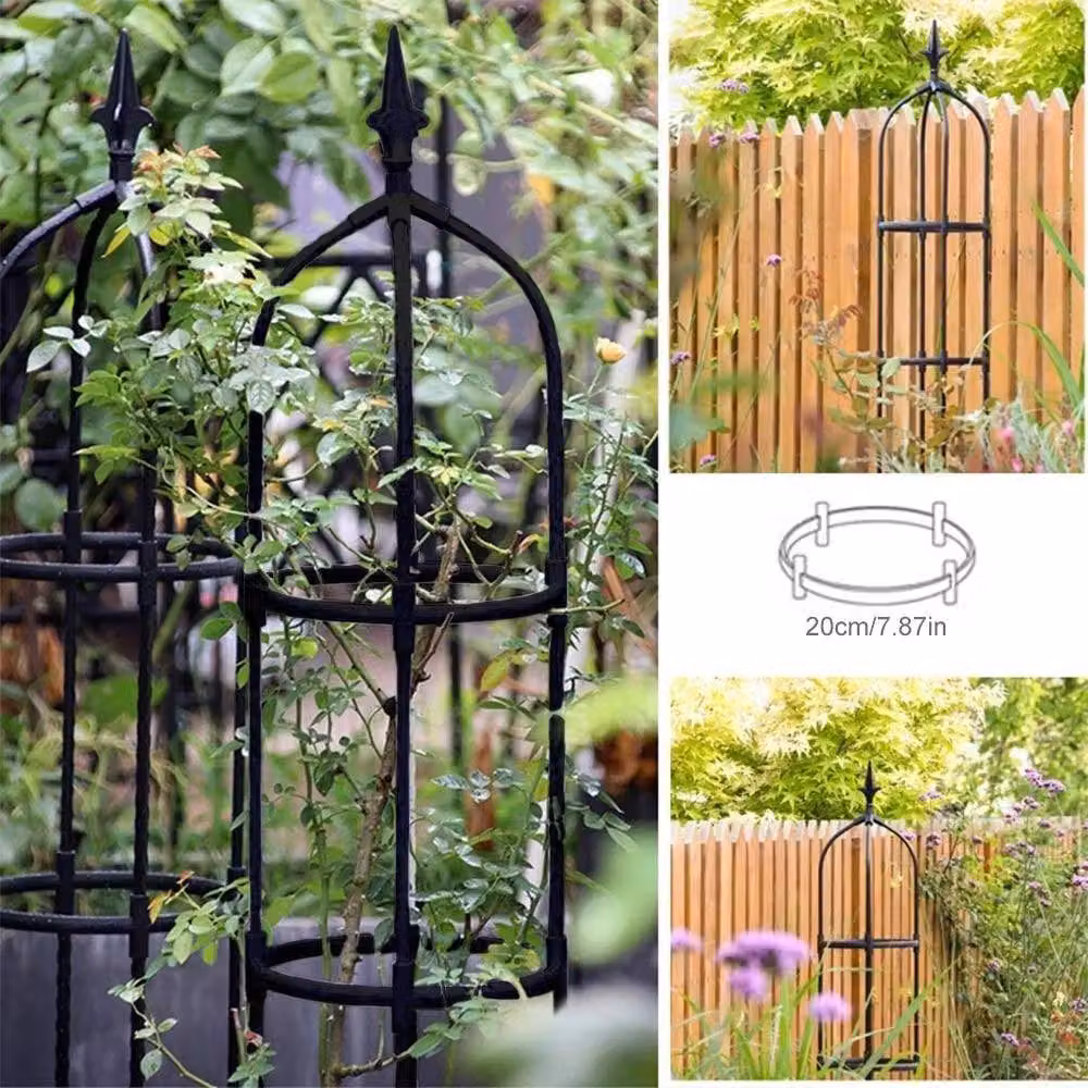 Nordara Black Metal Garden Trellis Tower for Climbing Plants and Vine Support – 4