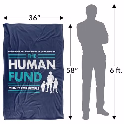 Warner Bros. Seinfeld The Human Fund Super Soft Fleece Throw Blanket, Multicolour – 4
