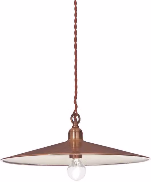 Ideal Lux Cantina 1 Light Dome Ceiling Pendant in Copper and Brown