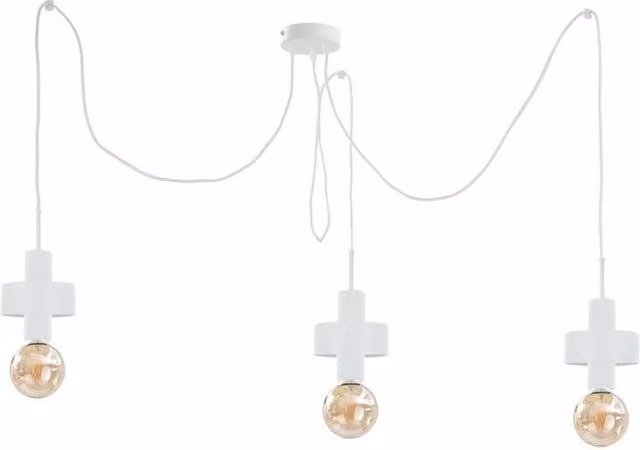 Netlighting Unica Cluster Pendant Ceiling Light in White with 3x E27 Sockets