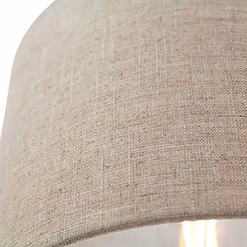 Happy Homewares Beige Linen Drum Lamp Shade, Diameter: 25 cm – 2
