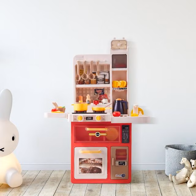 Komore Red Kids Kitchen Toy Playset