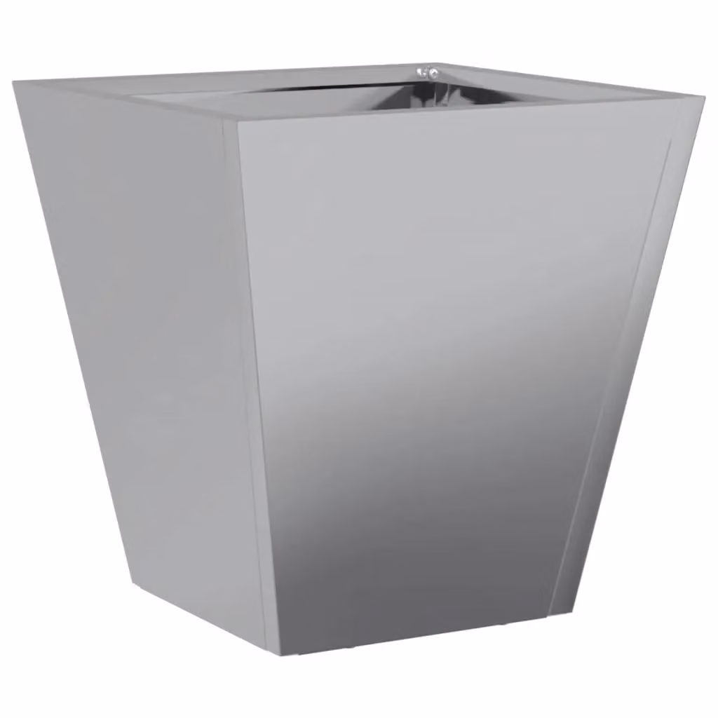 Berkfield Home Grey Galvanised Steel Garden Planter Tub, W/D/H: 30 x 30 x 30 cm – 2