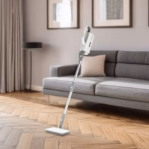 Geepas 1500W Steam Mop and Handheld Steam Cleaner with Multi-Surface Cleaning Kit in White and Grey – 4