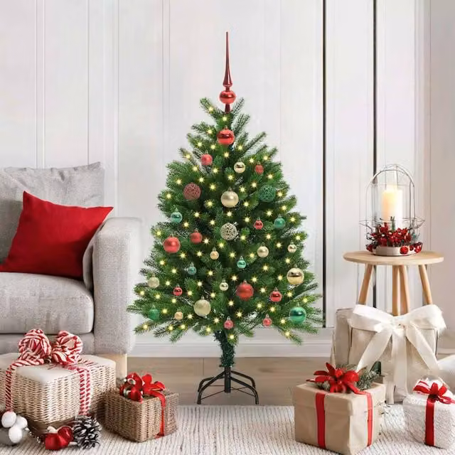 Berkfield Home Green PE Christmas Tree with 150 LEDs and Stand, Height: 120 cm – 1