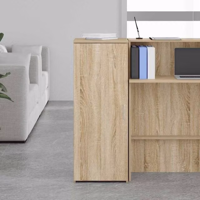 Berkfield Home Sonoma Oak Storage Cabinet in Beige, W/D/H: 45 x 45 x 103.5 cm