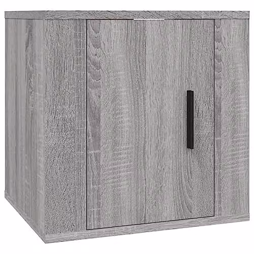 vidaXL Wall Mounted TV Cabinet in Grey Sonoma, W: 40 cm, D: 34.5 cm, H: 40 cm