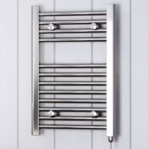 Terma Leo E Electric Towel Rail, Silver, H 60 cm x W 40 cm, 150 Watts – 1