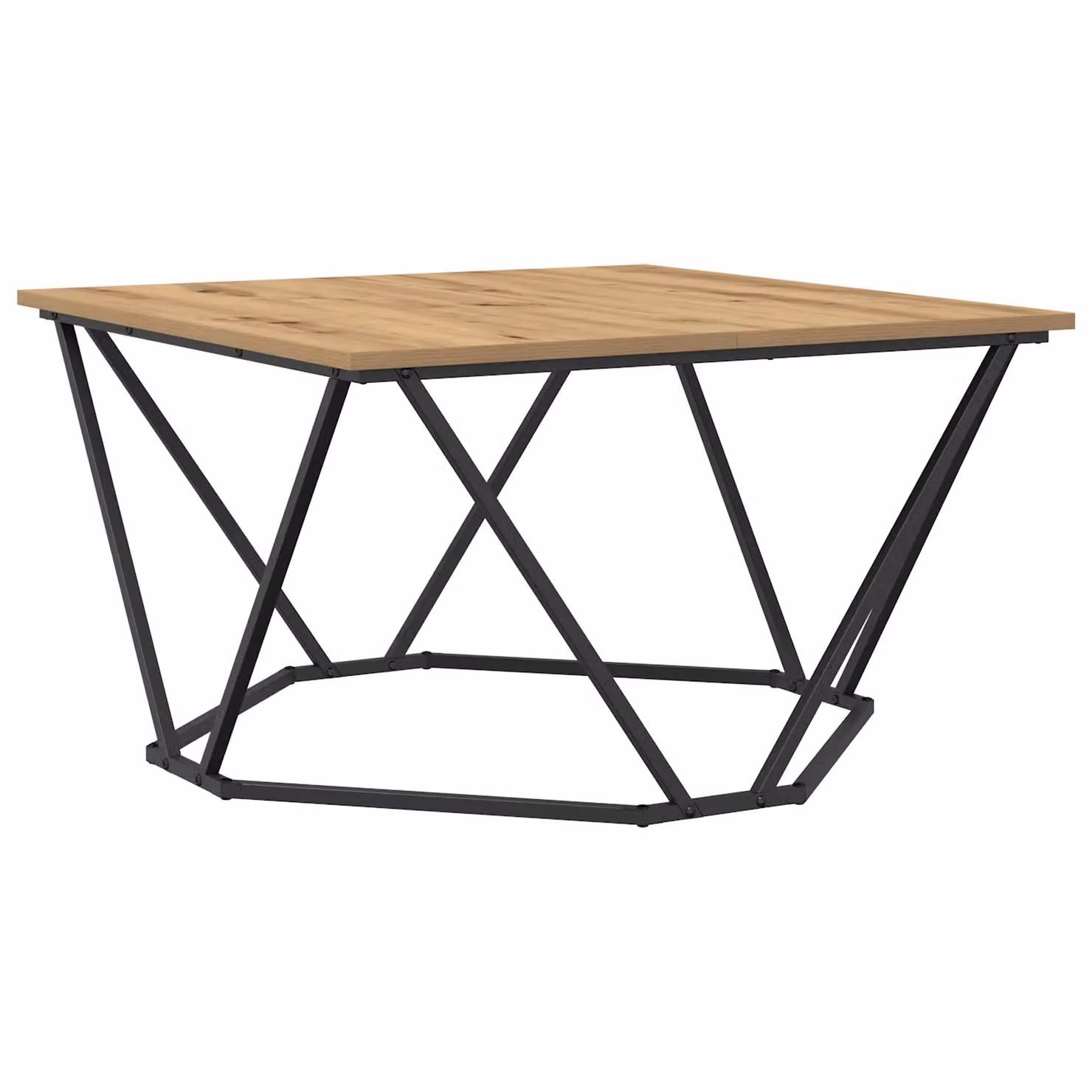 Berkfield Home Artisan Oak Coffee Table in Brown, W/D/H: 80 x 80 x 45 cm – 2