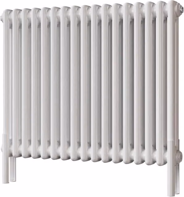 Alpha 2 Column Steel Radiator in White, H: 76.8 cm, W: 60.0 cm