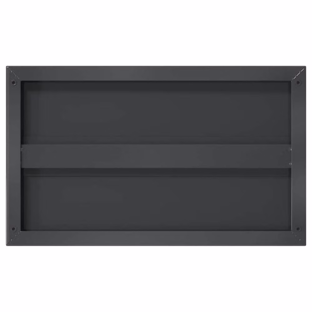 Berkfield Home Black Stainless Steel Wall Mounted Shelves, 2 Pack, W: 50 cm, D: 30 cm, H: 3 cm – 4