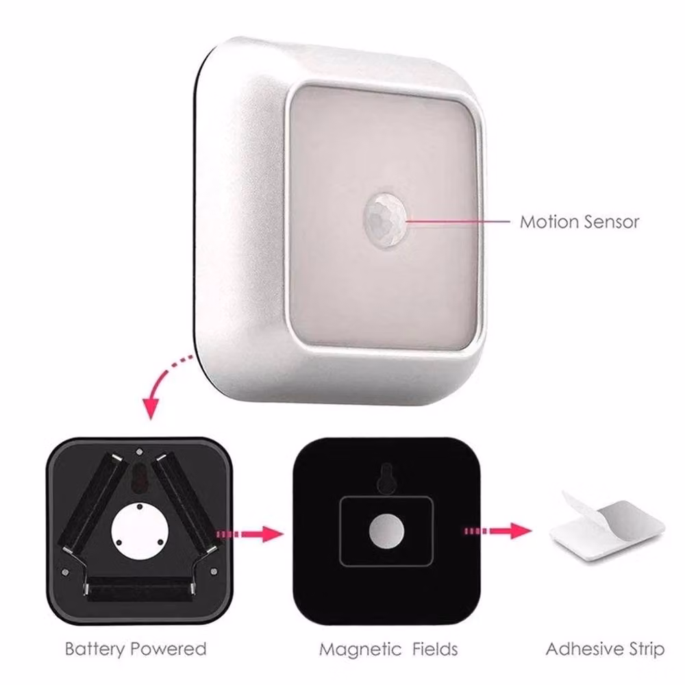 SPETLEK 6LED Motion Sensor Stair Night Light in Silver with Warm White LED – 2