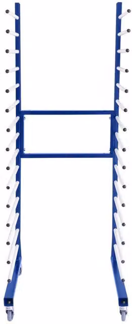 Monstershop Combi Spray Drying Rack Trolley in Blue Steel, H 181.5 x W 65.0 x D 35.0 cm – 1