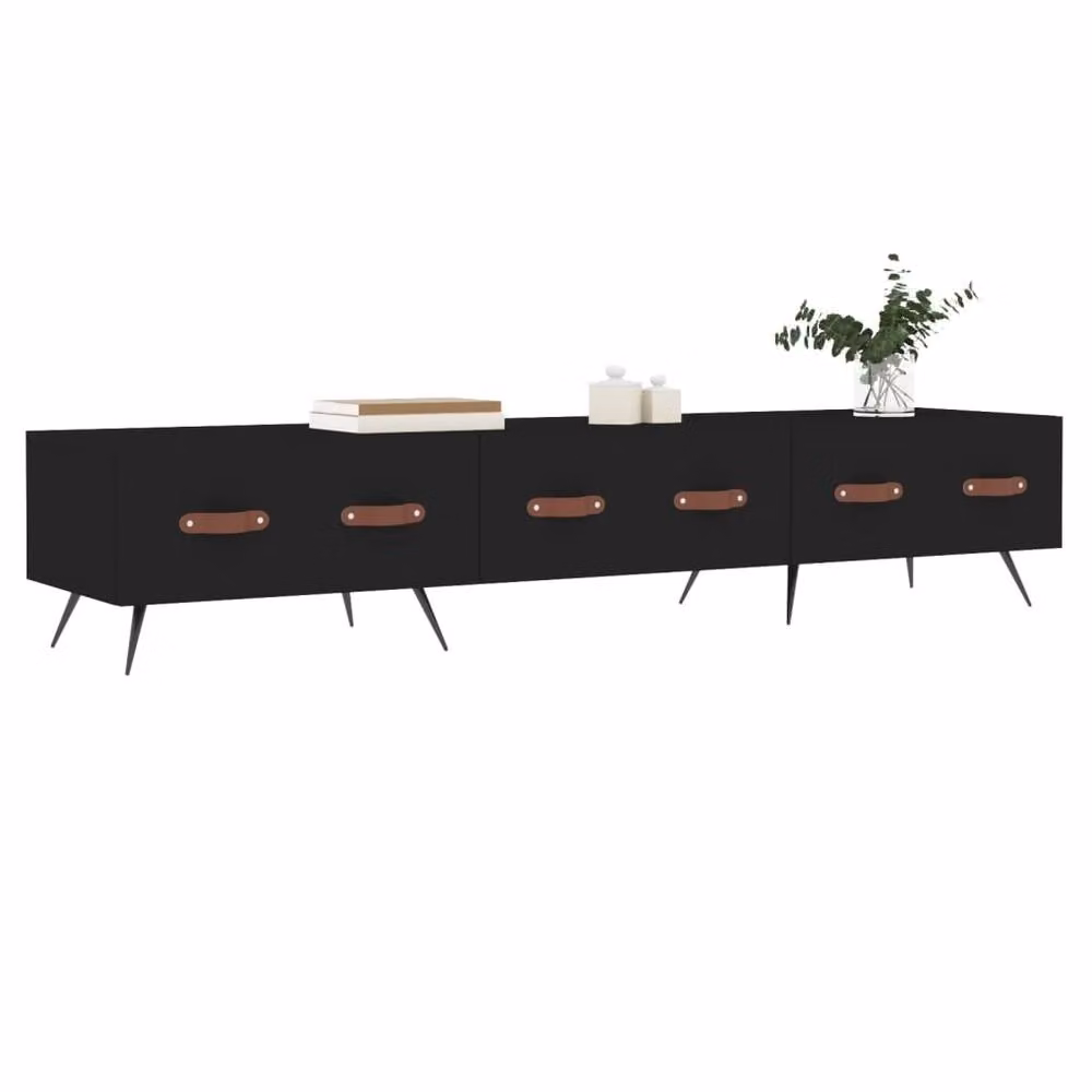 Berkfield Home Industrial TV Cabinet in Black, W/D/H: 150 x 36 x 30 cm – 3
