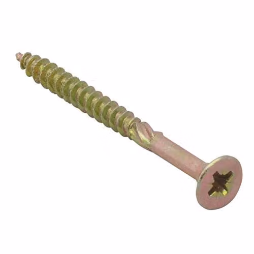 Spectre Advanced Multi-purpose Wood Screws, Yellow Passivated, 100 Pack, Diameter: 4.5 mm, Length: 60 mm