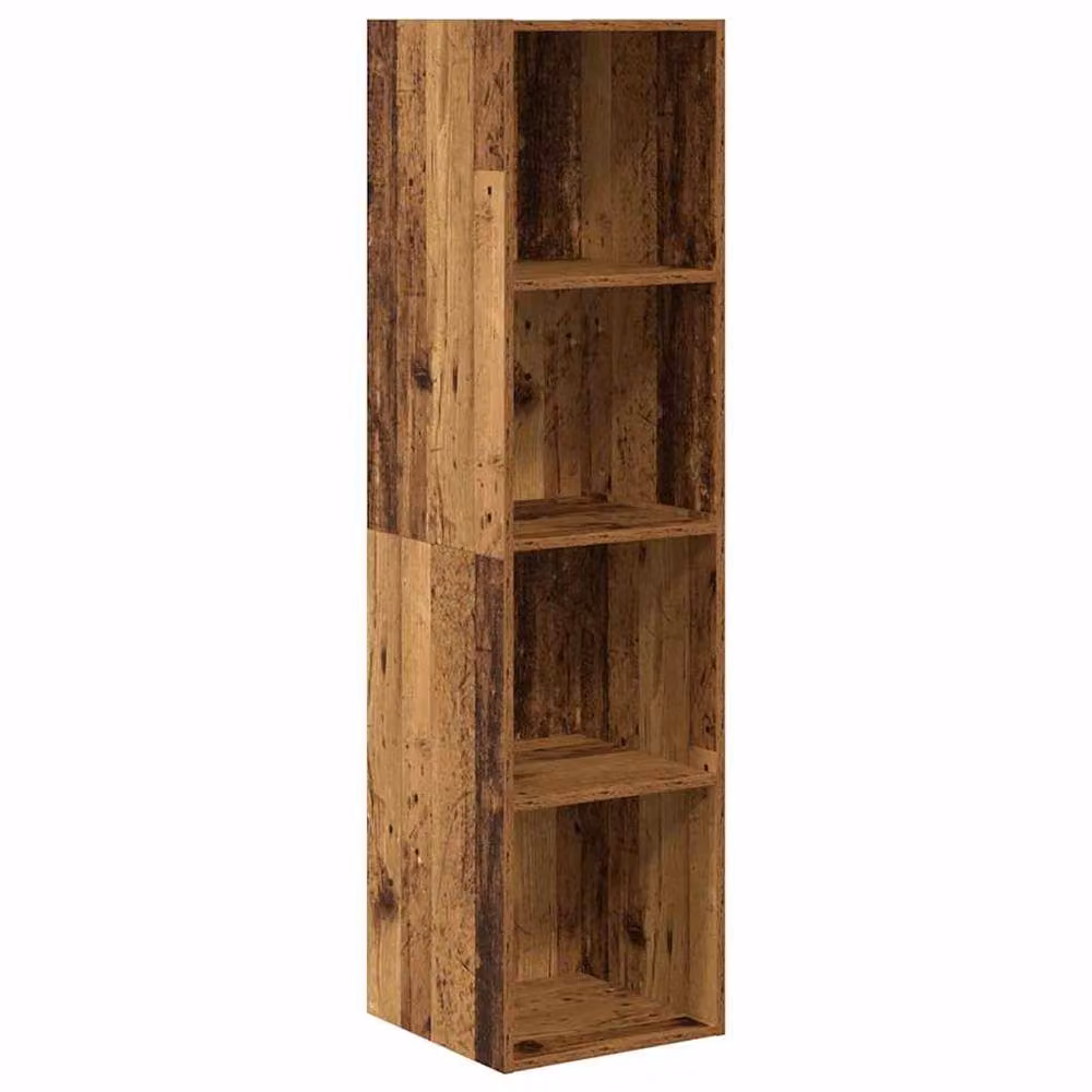 Berkfield Home 2-Piece Wall-Mounted TV Cabinet and Lowboard Set in Brown Old Wood, W/D/H: 37 x 37 x 37 cm – 3