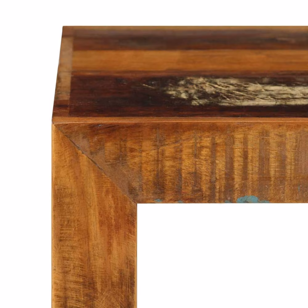 Berkfield Home Rustic Reclaimed Wood Stool in Brown, W/D/H: 40 x 30 x 40 cm – 4