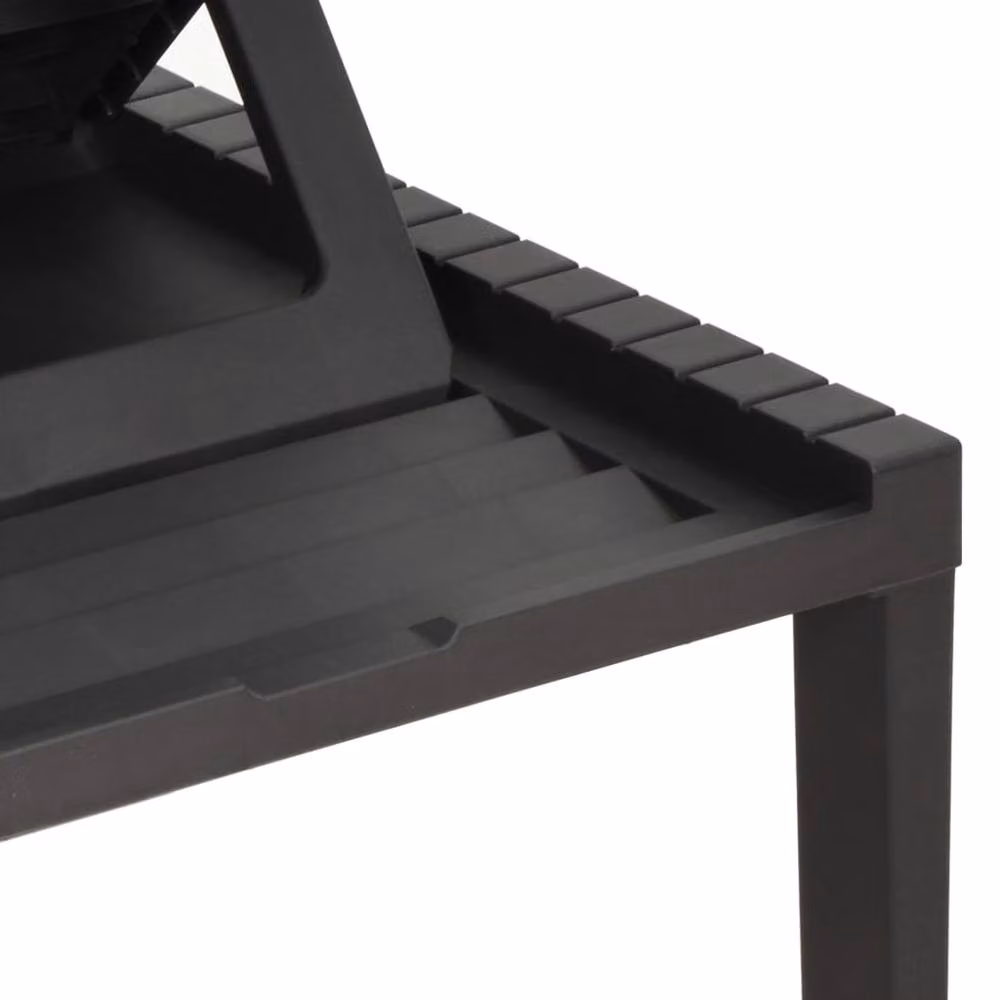 Berkfield Home Sun Lounger in Anthracite and Black with Adjustable Headrest – 4