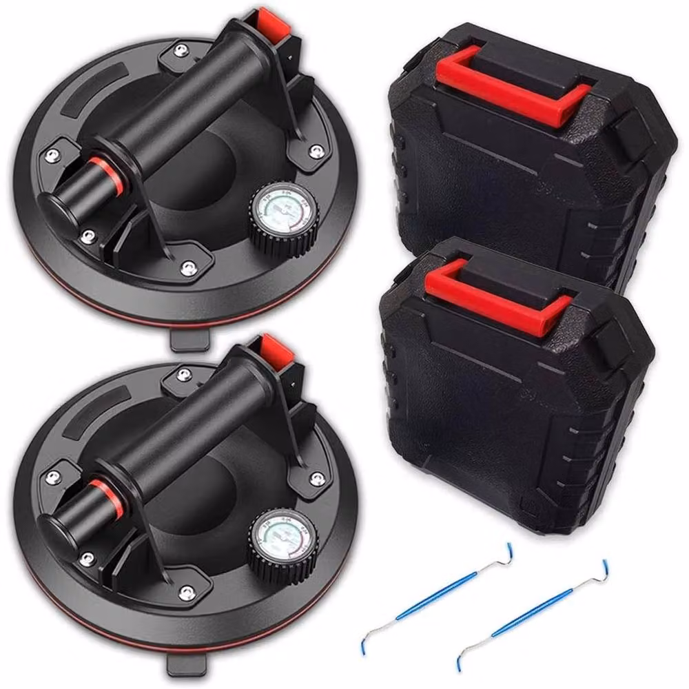 NESTLUNE Heavy Duty Vacuum Suction Cup Lifter, 2-Pack, Black – 2
