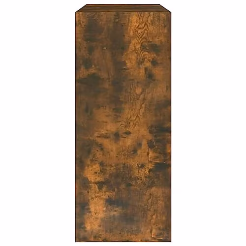 vidaXL Smoked Oak Book Cabinet and Room Divider, Brown, W: 80 cm, D: 30 cm, H: 72 cm – 4